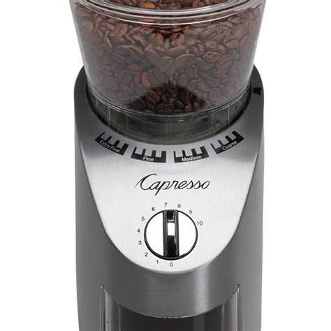 capresso metal die-cast housing conical burr grinder item 387776|conical burr coffee grinder.